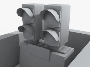 railway dwarf traffic light 1 3D 模型
