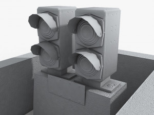 railway dwarf traffic light 1 3D 模型