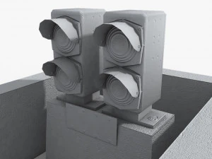 railway dwarf traffic light 1 3D Model
