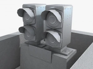 railway dwarf traffic light 1 3D Model