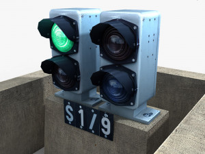 railway dwarf traffic light 1 3D 模型