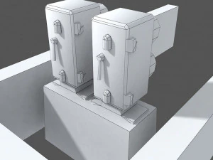 railway dwarf traffic light 1 3D Model