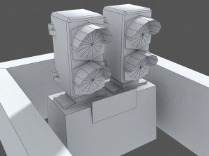 railway dwarf traffic light 1 3D Model