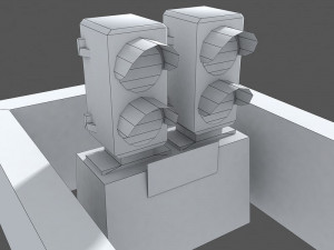 railway dwarf traffic light 1 3D 模型