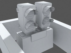 railway dwarf traffic light 1 3D Model