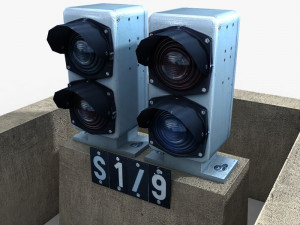 railway dwarf traffic light 1 3D 模型