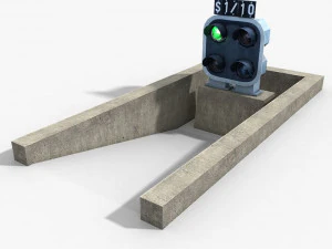 залізничний гном світлофор 2 3D Модель