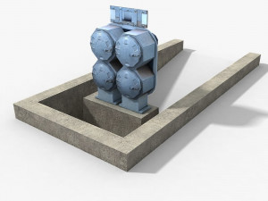 railway dwarf traffic light 2 3D Model