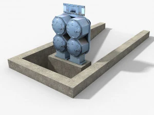 railway dwarf traffic light 2 3D Model