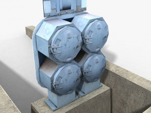 railway dwarf traffic light 2 3D Model