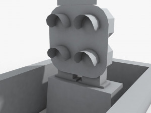 railway dwarf traffic light 2 3D Model