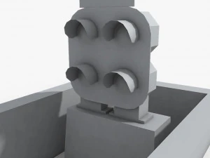 railway dwarf traffic light 2 3D Model