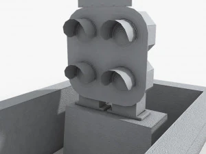 railway dwarf traffic light 2 3D Model