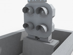 railway dwarf traffic light 2 3D Model