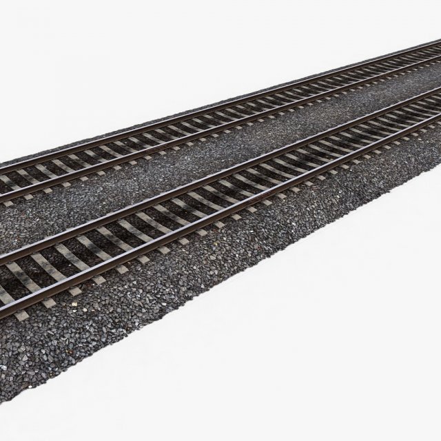railway tracks 1 Modèle 3D .c4d .max .obj .3ds .fbx .stl .blend 