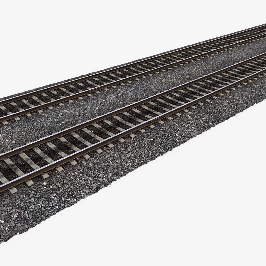 railway tracks 1 3D Model .c4d .max .obj .3ds .fbx .stl .blend