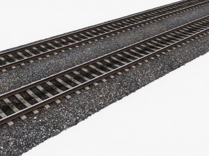railway tracks 1 3D Model