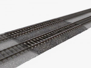 railway tracks 1 3D Model