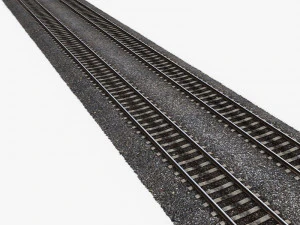 railway tracks 1 3D Model