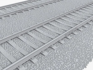 railway tracks 1 3D Model