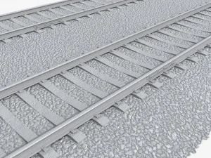 railway tracks 1 3D Model