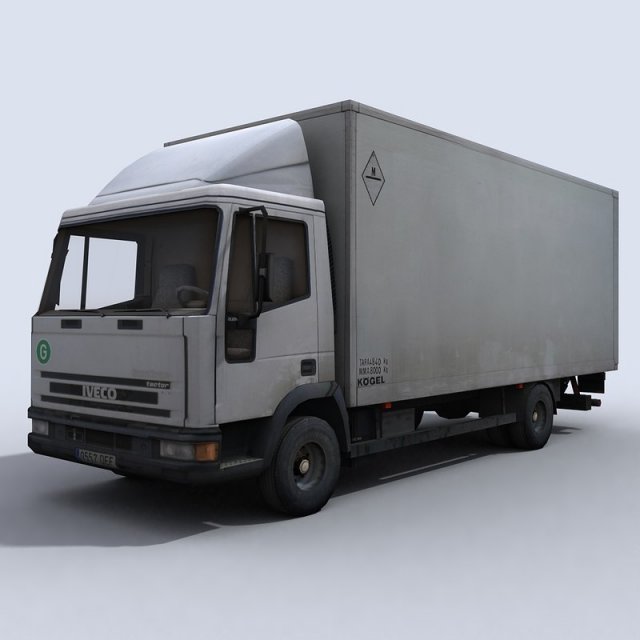 small transport truck 1 3D 모델 .c4d .max .obj .3ds .fbx .stl .blend 