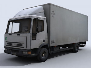 small transport truck 1 3D Model