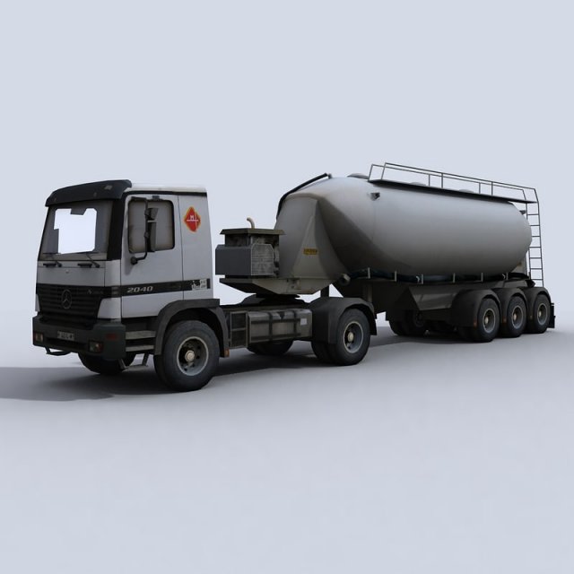 tanker truck 1 3D 模型 .c4d .max .obj .3ds .fbx .stl .blend 