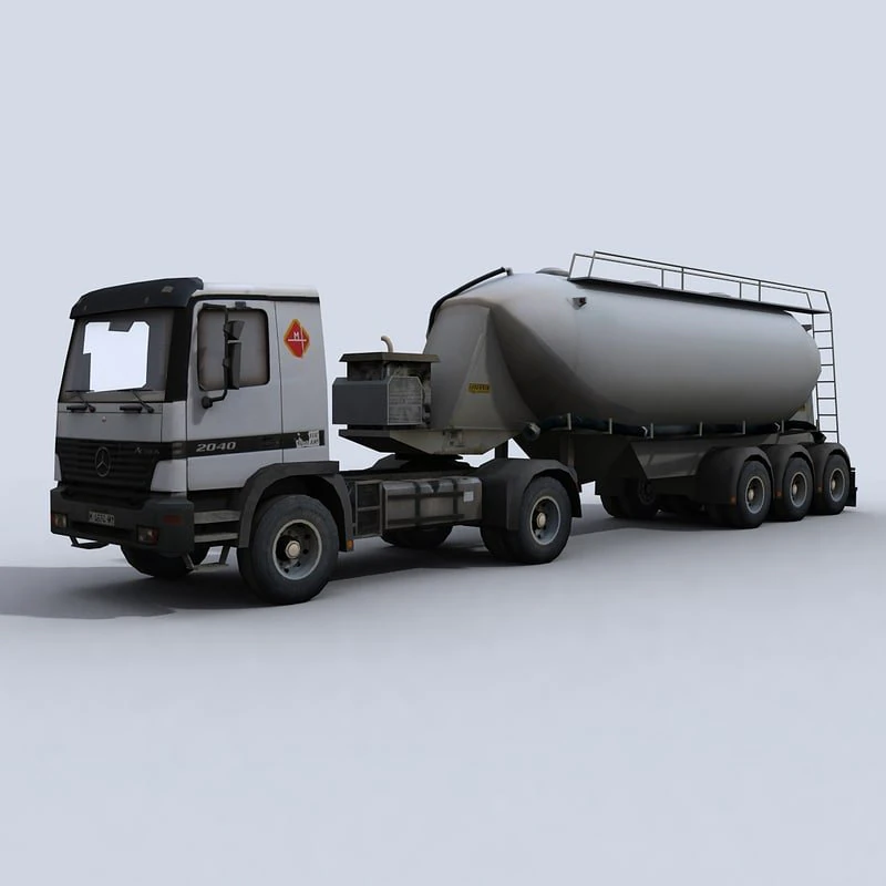 tanker truck 1 3D Model .c4d .max .obj .3ds .fbx .stl .blend