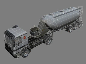 tanker truck 1 3D Model