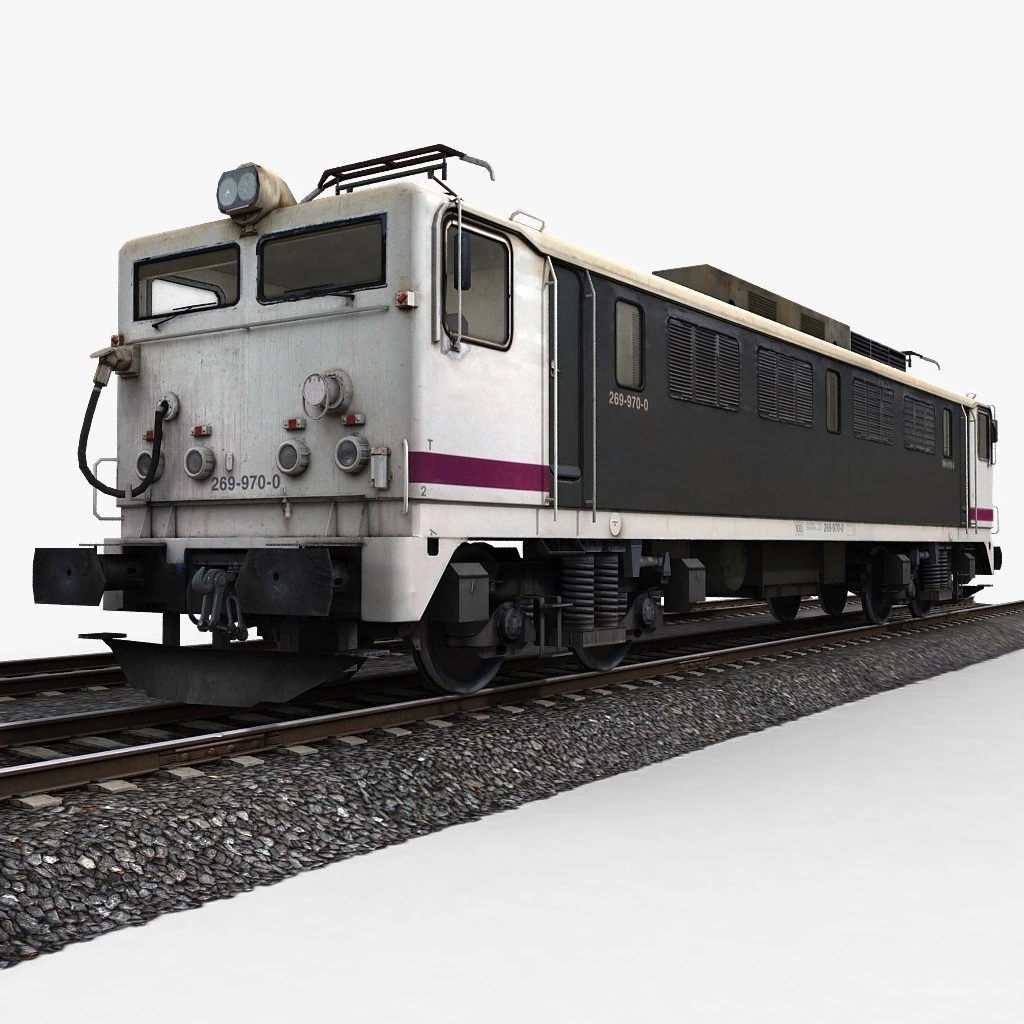 train engine 1 3D Model .c4d .max .obj .3ds .fbx .stl .blend 