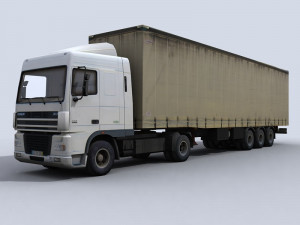 transport truck 1 3D 模型