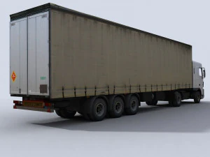 transport truck 1 3D Model