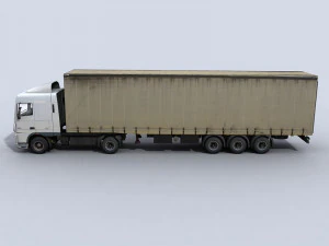 transport truck 1 3D Model