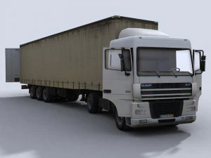 transport truck 1 3D Model
