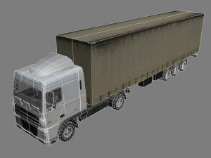transport truck 1 3D Model