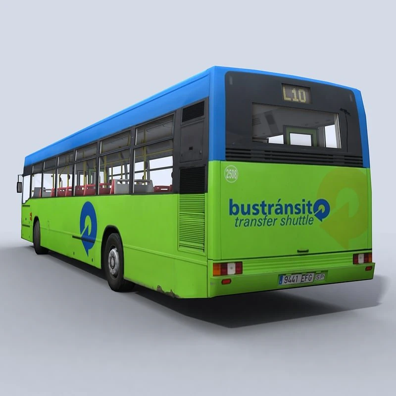 urban bus 1 3D Model .c4d .max .obj .3ds .fbx .stl .blend