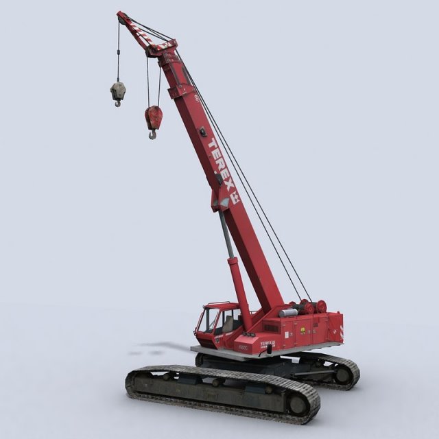 crawler crane 1 3D Model .c4d .max .obj .3ds .fbx .stl .blend 
