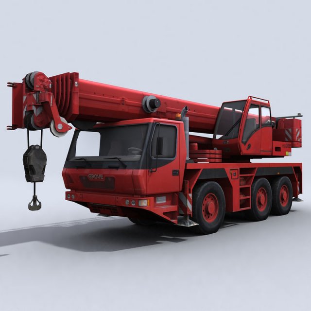 crane truck 1 3D 模型 .c4d .max .obj .3ds .fbx .stl .blend 