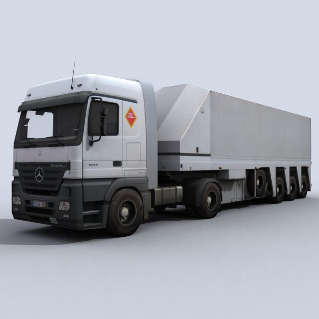 float glass truck 1 3D Модель .c4d .max .obj .3ds .fbx .stl .blend 