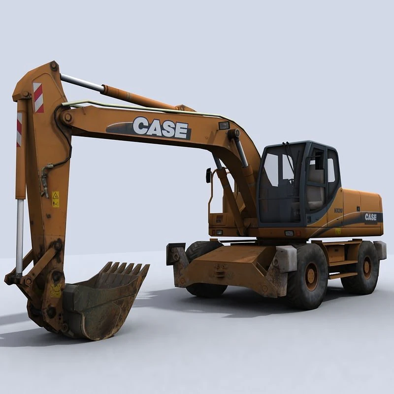 excavator 2 3D Model .c4d .max .obj .3ds .fbx .stl .blend 