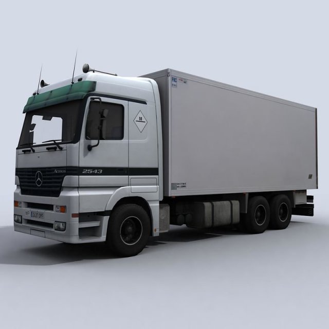 medium transport truck 1 3Dモデル .c4d .max .obj .3ds .fbx .stl .blend 