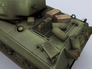 m4a3 sherman wwii us tank 3D Model