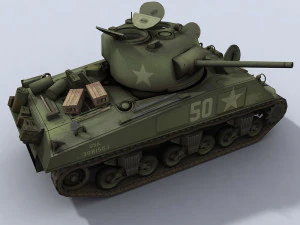 m4a3 sherman wwii us tank 3D Model