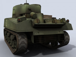 m4a3 sherman wwii us tank Modèle 3D