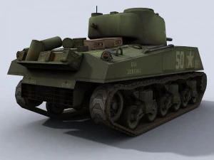 m4a3 sherman wwii us tank 3D Model
