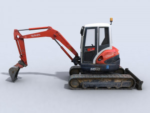mini excavator 1 3D Model