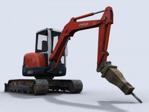 mini excavator 1 3D Model