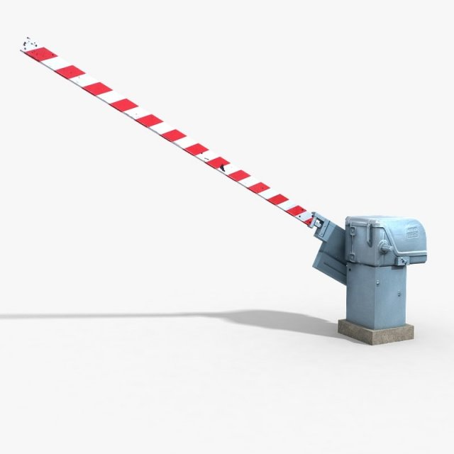 railway crossing gate 1 Modèle 3D .c4d .max .obj .3ds .fbx .stl .blend 