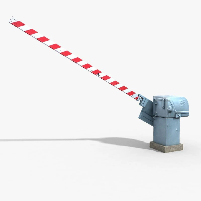railway crossing gate 1 3D Model .c4d .max .obj .3ds .fbx .stl .blend 